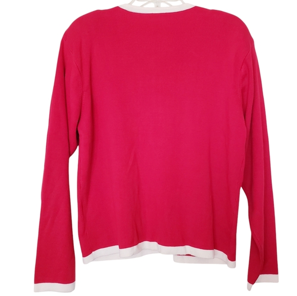 Talbots Classic Red Fine Knit Cardigan Sweater - Picture 12 of 14